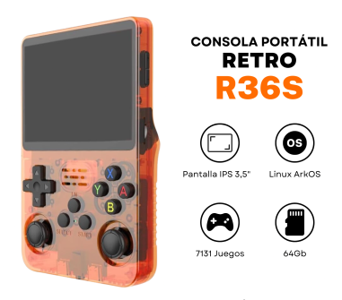 CONSOLA RETRO R36S +10.000 JUEGOS